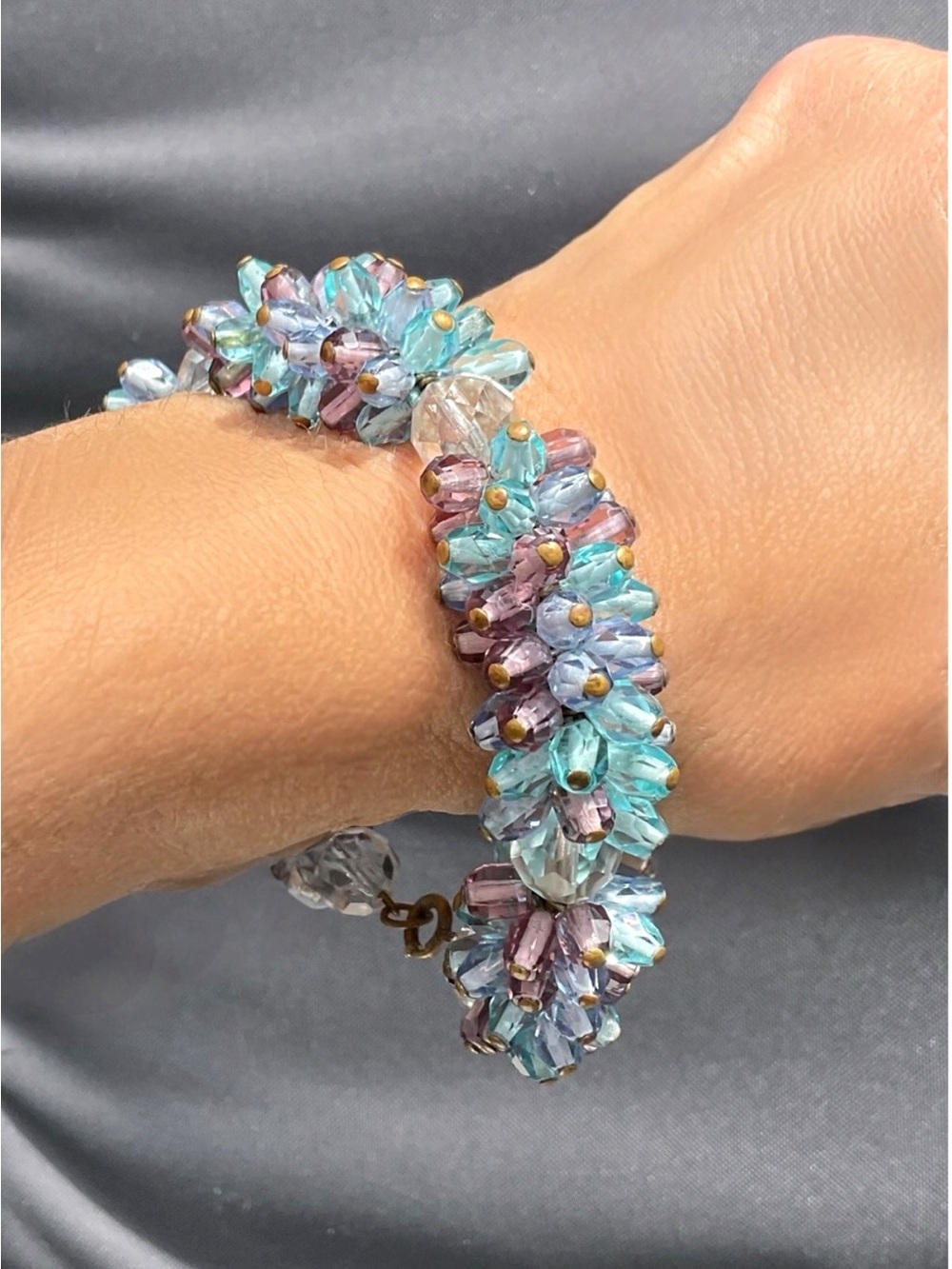 🌺Artisan Vintage Glass Ombre Bracelet-OOAK